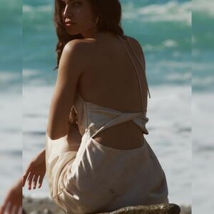 ZARA Satin Effect Print Dress